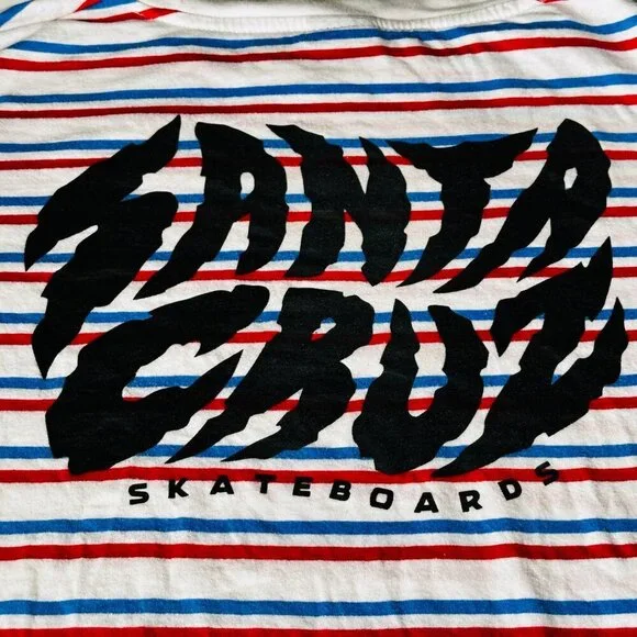 Santa Cruz Skateboards Graphic T-Shirt - Size Medium - Striped - Picture 5 of 8